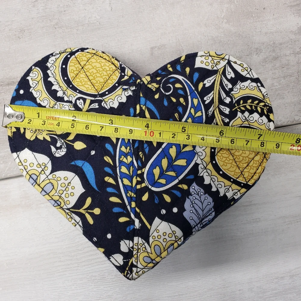 Vera Bradley Ellie Blue From My Heart Jewelry Box Case Elephant Floral EUC